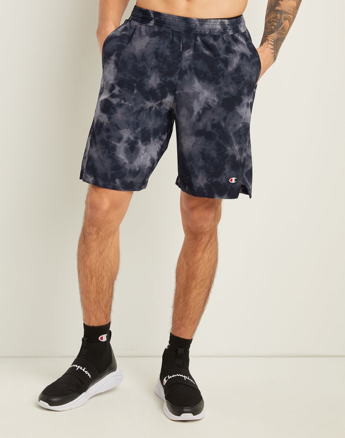 Champion Mens Shorts NZ - Sport Print Navy ( 0172-ENSVW )